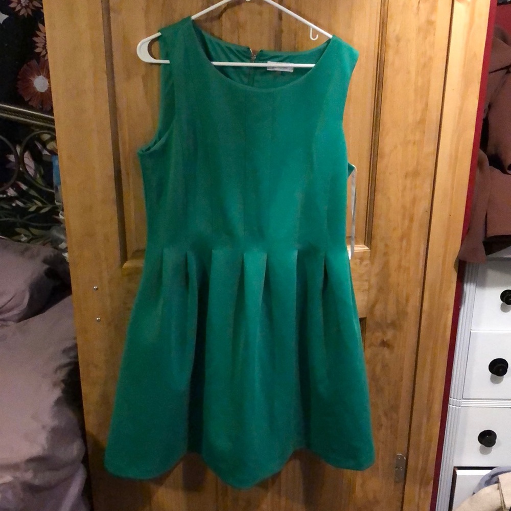 Emerald green Calvin Klein dress